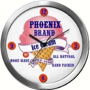  PHOENIX 14 Inch Ice Cream Metal Clock Quartz Movement 
