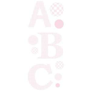  Kids ABC 123 Gingham Girls Wall Decal