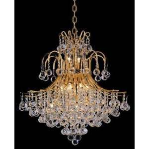  Nulco Lighting Chandeliers 256 52 GO SS Gold Lead Crystal 