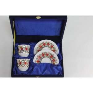   & Expresso Porcelain Cups and Saucer Set of 2 with Special Gift Box