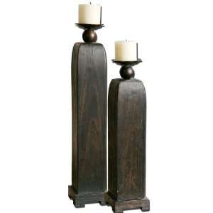  Uttermost 20 Madoc, S/2 Tural Wood With A Dark Walnut 