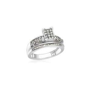    1/2 (0.46 0.55) Cts Diamond Ring in 14K White Gold 3.0 Jewelry