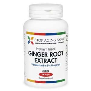 GINGER ROOT EXTRACT   250 mg. Standardized. Premium Grade  180 Veggie 