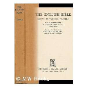   The English Bible; Essays by various writers, Vernon F Storr Books