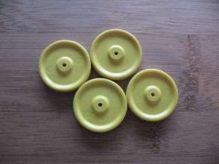 One Inch Yellow Plastic Wheels for pull toys  