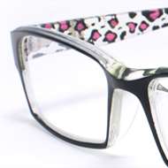 Womens Pink Cheetah Pattern Reading Glasses Cute Classic Designer 