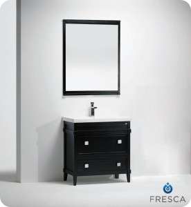 Fresca Blavet 30 Modern Bathroom Vanity   Black  