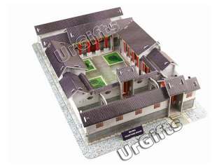 Paper 3D Puzzle Model China Beijing Courtyard Houses  