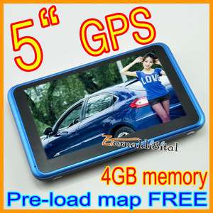 Car GPS Navigation Atlas 4 FM  Mp4 Video New Map 4GB POI Touch 