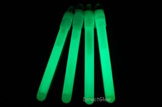 50  4 inch 10mm Green Glow Stick Necklace w/Lanyards 738435651220 