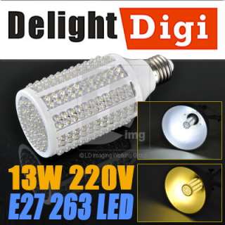   E27 263 LED 13W Bright/Warm White Lighting Energy Save Light Bulb Lamp