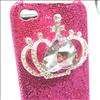 Bling blingy red back Crown case cover for iphone 4 4S  