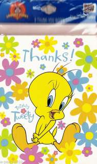 TWEETY BIRD LOONEY TUNES Party Supplies THANK YOU NOTES 726528073479 