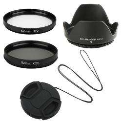 52 mm Lens Hood/ Lens Cap/ CPL Filter for Nikon D5000  