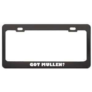 Got Mullen? Boy Name Black Metal License Plate Frame Holder Border Tag