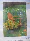   YARD DECK FLAG ~ LARGE 29 BY 43 NEW    ADIRONDACK CHAIR FLOWERS
