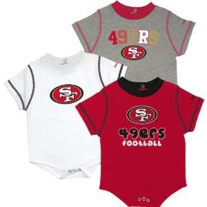  Reebok San Francisco 49ers Newborn 3 Pc Creeper Set 