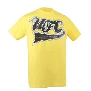  UFC Yellow Wordmark T Shirt