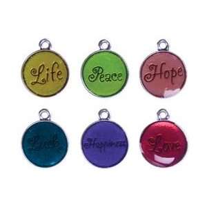 Cousin Meanings Word Charms 15mm 6/Pkg Word #2 MEA3049; 3 