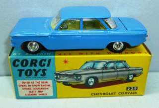 Corgi Toys 229 Chevrolet Chevy Corvair MIB Unused Crisp Box Beautiful 