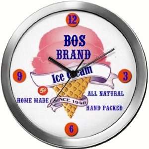    BOS 14 Inch Ice Cream Metal Clock Quartz Movement