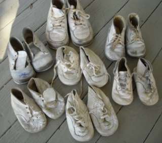 Vintage Baby Shoe Shoes Lot Soft Bottom Hard Bottom 7 Pair  