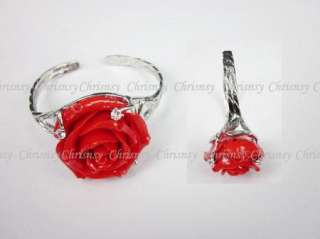 Fashion Jewelry Bracelet Bangle Flower Red Rose c1075  