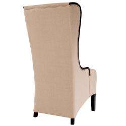 High Back Beige Fabric Chair  