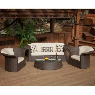 Outdoor Patio Furniture Wicker Seating Sofa Set 339974 817056010071 