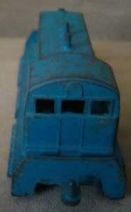   Midgetoy Blue Metal Miniature Toy Train Engine Rockford Ill CUTE