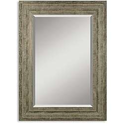 Hallmar Distressed Silver Wood Framed Mirror  