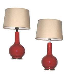 South Beach Cherry Red Table Lamps (Set of 2)  