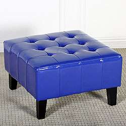 Ethan Childrens Blue Patent Leather Ottoman  