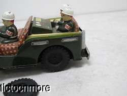 VINTAGE JAPAN TIN LITHO MILITARY POLICE MP JEEP TRUCK FRICTION CAR TOY 