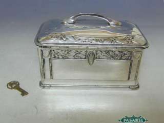 Art Nouveau Silver Tea Caddy Ethrog Box German Ca 1900  