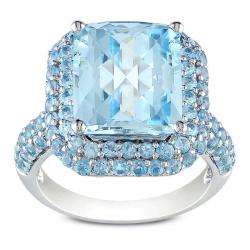 Sterling Silver Sky and Swiss Blue Topaz Ring  
