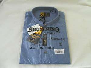 BROWNING MENS CHAMBRAY SHORT SLEEVE BUTTON UP CASUAL SHIRT   COLOR 