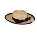 Braided Raffia Natural and Black Sun Hat (China 