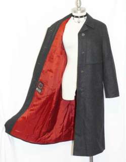 BLACK ~ WOOL Women AUSTRIA Long Winter Dress Coat 10 M  
