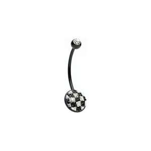  Crystal Soccer Ball Biopierce Belly Ring Jewelry