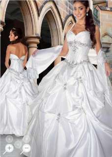 New White Hlalter Sweetheart Wedding Dress/Bride Gown Stock Size6/8 