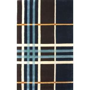   Modern Area Rugs Large 8x10 Plaid Stripes Lines Brown Furniture