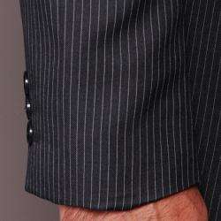 Giorgio Fiorelli Mens Charcoal Pinstripe 2 button Slim fit Suit 