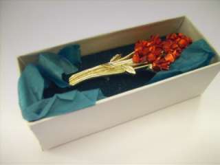 DM 97 Red Rose Flower Brooch in Box Roses Especially for You  