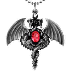 Pewter Double Dragon Necklace  
