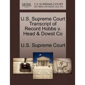  U.S. Supreme Court Transcript of Record Hobbs v. Head 