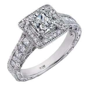  Certified $11000 Radiant Brilliant Cut Diamond Engagement 