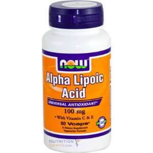  Now Alpha Lipoic Acid 100mg, 60 Vcap Health & Personal 