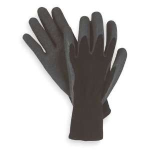 Thermal Lined Palm Coated Gloves Glove,Palm Coat,Latex,Black/Black,S,P