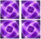   QUAD LED CLEAR BRIGHT 80mm PC Computer Cooling CASE Fans Logisys